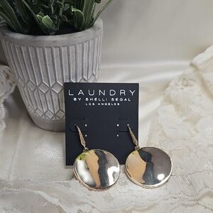 Laundry by Shelli Segal Metallic Disc Earrings